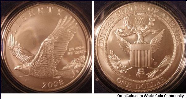 2008P Unc Eagle   1$ commemorative