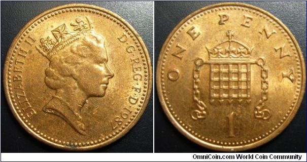UK 1987 1 penny.