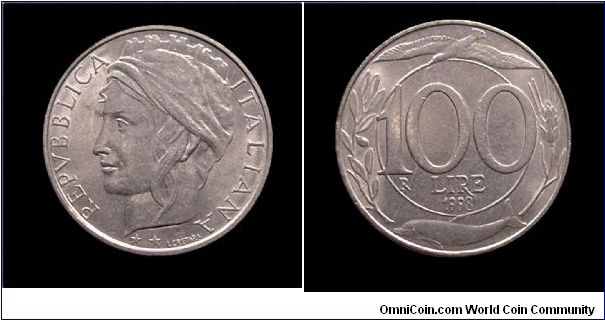 Italian Republic - 100 Lire - Cupronickel