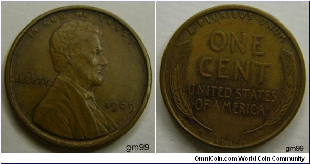 1909 V.D.B.Lincoln/ Wheat Penny
