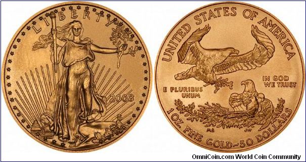 2008 one ounce gold eagle. We have had these in stock since January, all other sizes too.