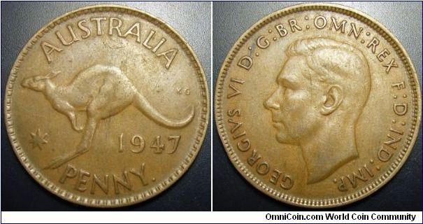 Australia 1947 1 penny.