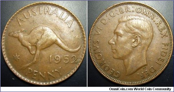 Australia 1952 1 penny.