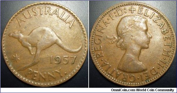 Australia 1957 1 penny.