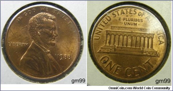1988 LINCOLN ONE CENT