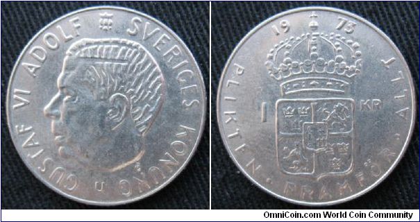 Sweden 1 krone, Cu-Ni
