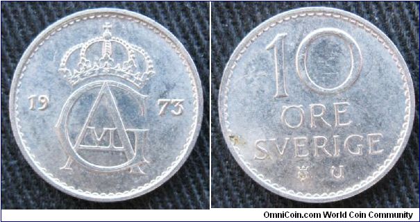 Sweden, 10 ore, Cu-Ni