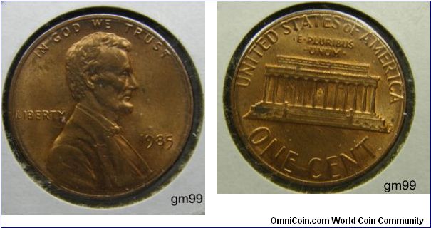 1985 LINCOLN ONE CENT