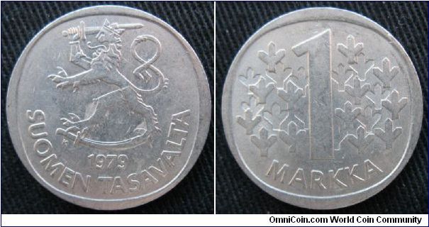 Finland, 1 markka, Cu-Ni, K mint