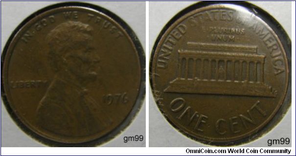 1976 LINCOLN ONE CENT