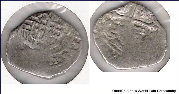 1 Real Spanish Silver Cob, Phillip II, No Date visible