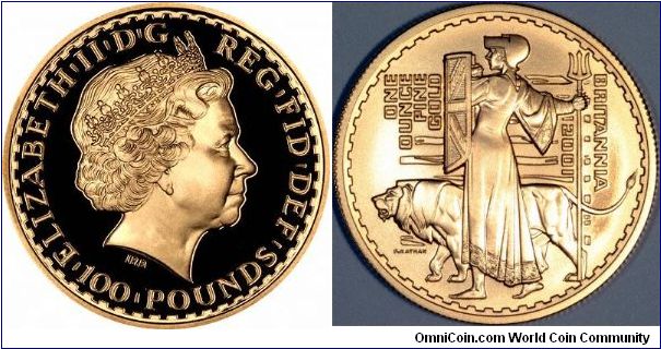 Another gold proof Britannia we never got round to uploading previously, also with an all matt reverse.
