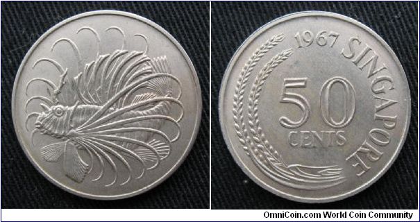 50 cents.  Obverse is lionfish.