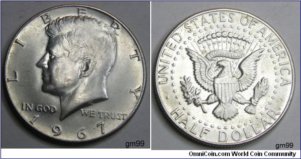 KENNEDY HALF DOLLAR, 1967