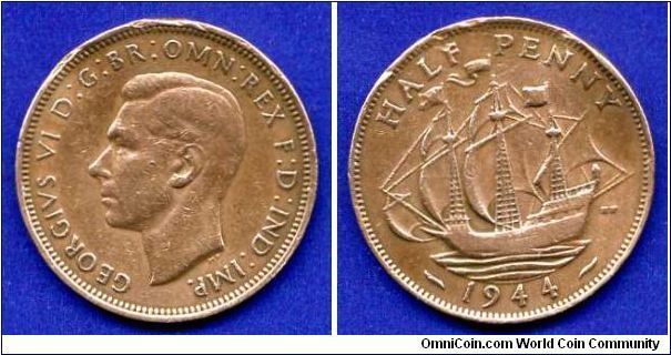 Half penny.
George VI (1936-1952) rex & Ind.Imp.


Br.