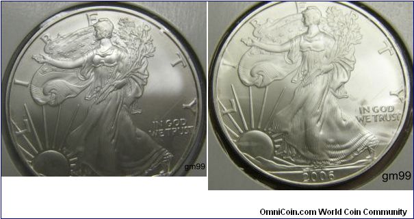 Some more Pictures of the 2006 P American Eagle Silver Dollar Coin
1 oz. fine silver