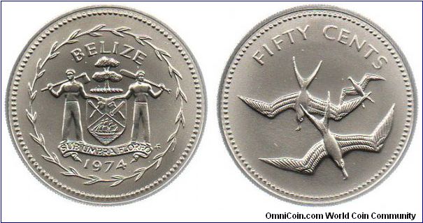 Belize 1974 50 cents - Frigate birds