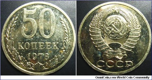 Russia 1978 50 kopeks. Most likely pulled from mintset. Proof-like.