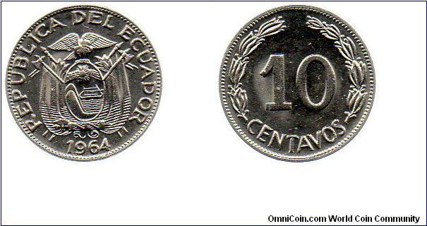 Ecuador 1964 10 centavos