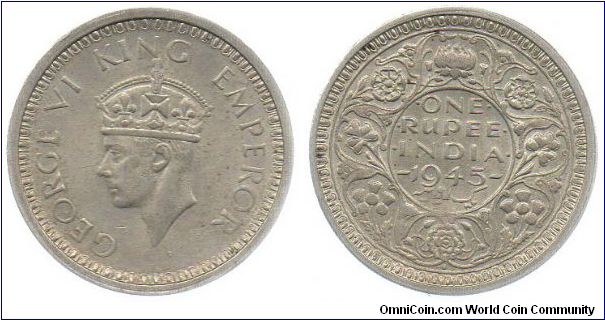 India 1945 1 Rupee