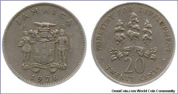 Jamaica 1976 20 cents - Forestry for Development