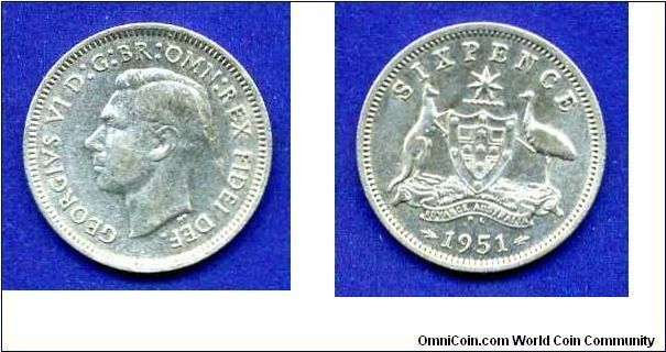 6 pence.
George VI (1936-1952) Rex.


Ag500f. 2,82gr.