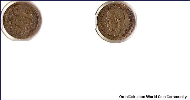 1/3 farthing
George V
struck for Malta