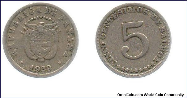 Panama 1929 5 centesimos