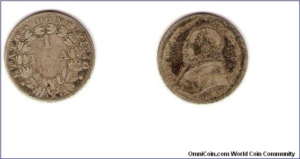 Papal States
Pius IX
1 lira
small bust