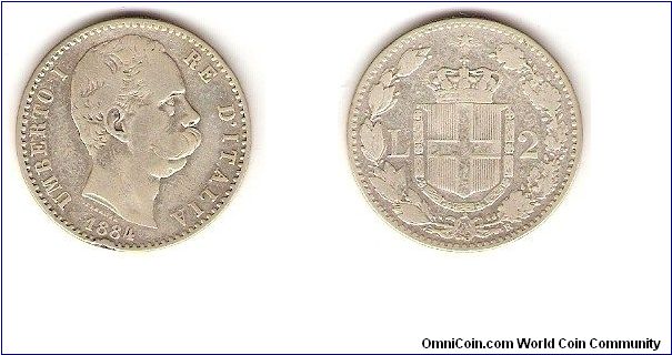 2 lire
Umberto I