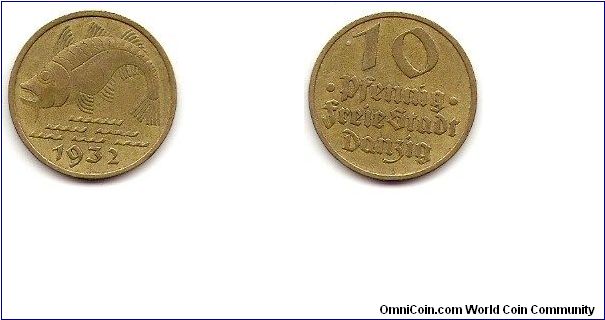 Freie Stadt Danzig (Gdansk)
10 pfennig