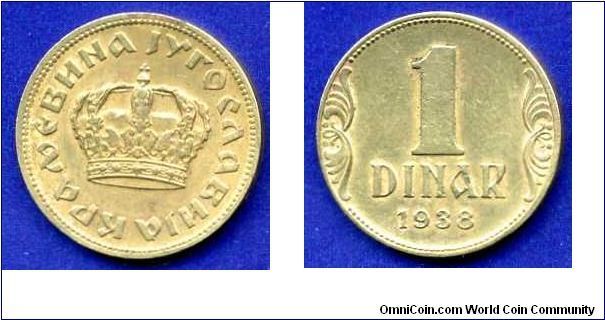 1 Dinar.
Kingdom of Yugoslavia.
King Petar II (1934-1945).


Br.