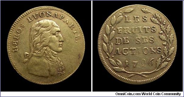 Heros Buonaparte - Brass jetton mm. 24