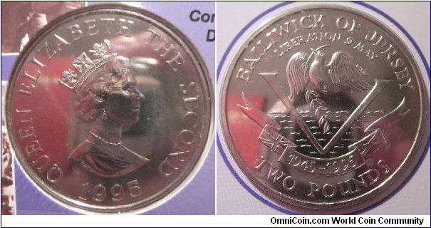 Jersey '50th Anniversary of Liberation' two pound coin.