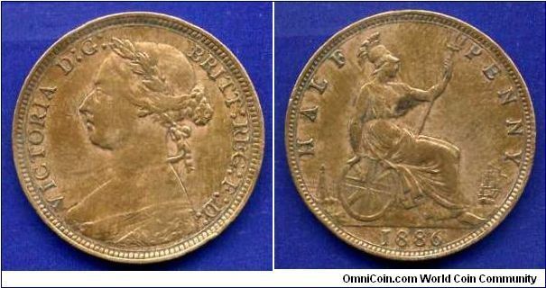 Half penny.
Victoria (1837-1901).


Br.