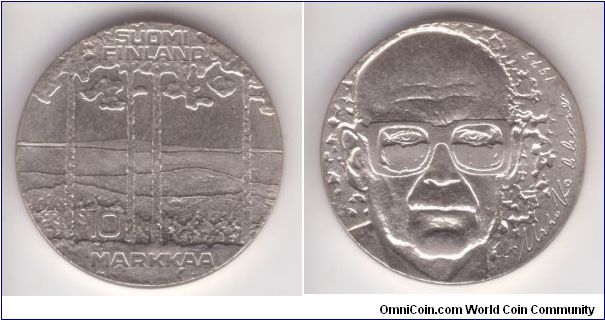 KM-54, Finland 1975 S-H 10 markaa, 75'th birthday of president Kekkonen