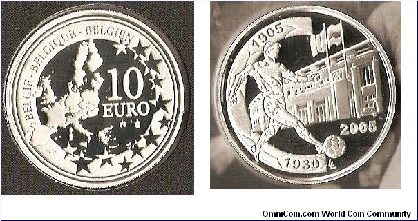 10 euro
proof
100th anniversary of the Derby of the Low Countries