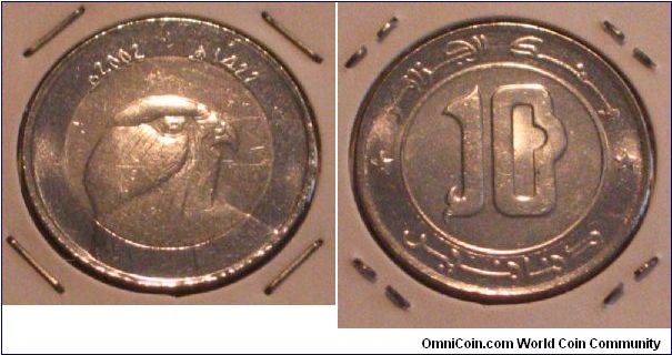 10 Dinars,Bimetal