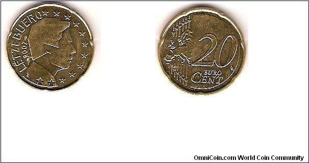 20 eurocent
new map of Europe
grand-duke Henri