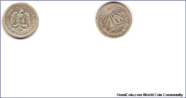 10 centavos
reduced size
0.800 silver