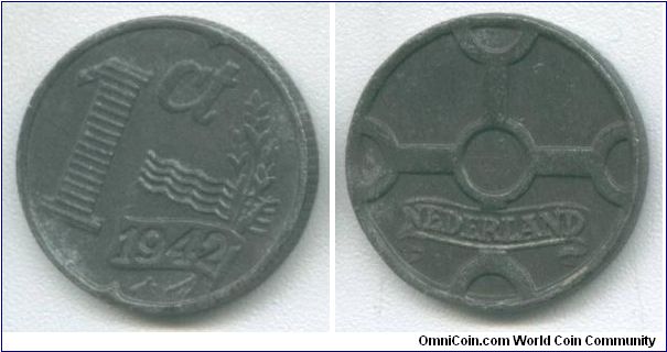 1 Cent, Zinc, Nazi Occupation of the Netherlands