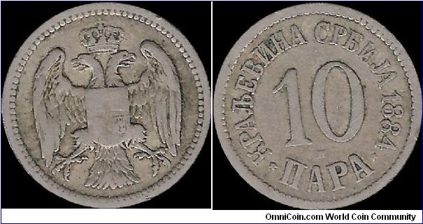 10 Para 1884 H