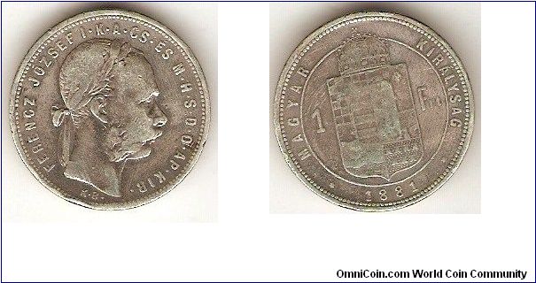 1 florin
Franz Jozef I