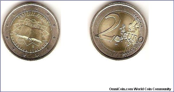 2 euro
commemorative
Treaty of Rome
new map of Europe