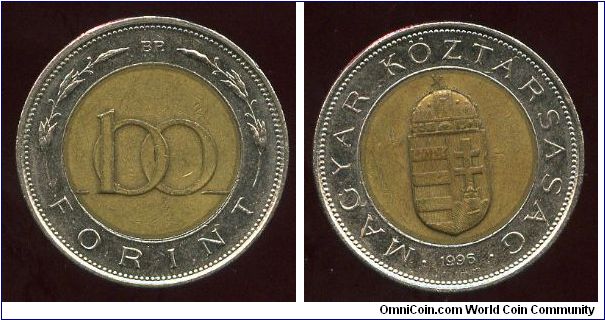100 Forint
Value
Coat of Arms