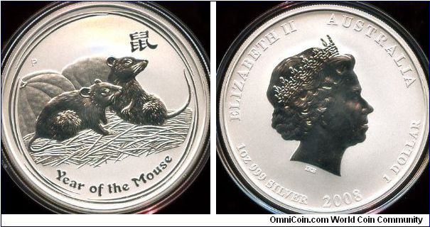 $1 1oz Silver
Year of the Rat
Elizabeth II
Series II