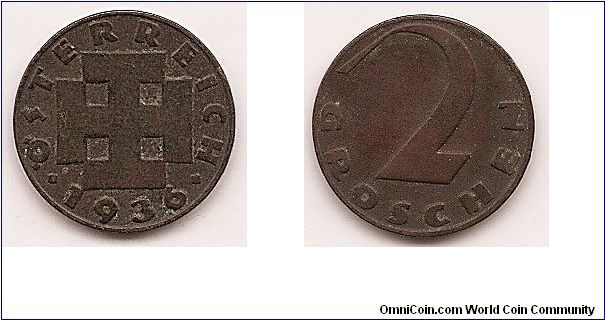 2 Groschen
KM#2837
Bronze Obv: Thick cross, date below Rev: Large value