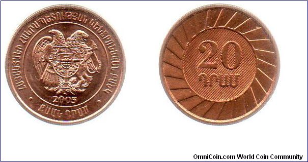 2003 Armenia 20 Dram