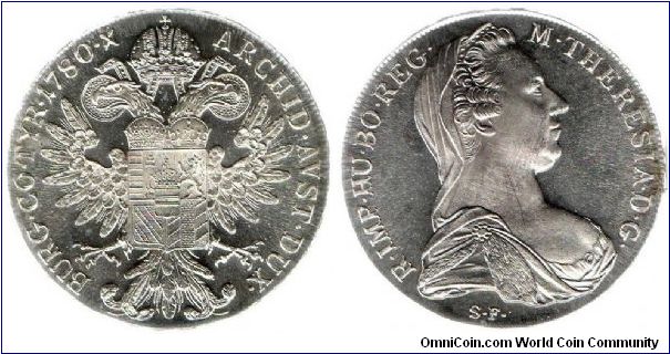 1780x Austria Maria Theresa Thaler (restrike)