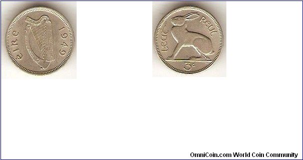 3 pence
copper-nickel